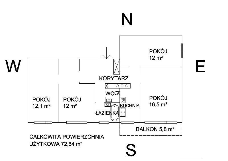 Mieszkanie 4-pokojowe Olkusz. Zdjęcie 1