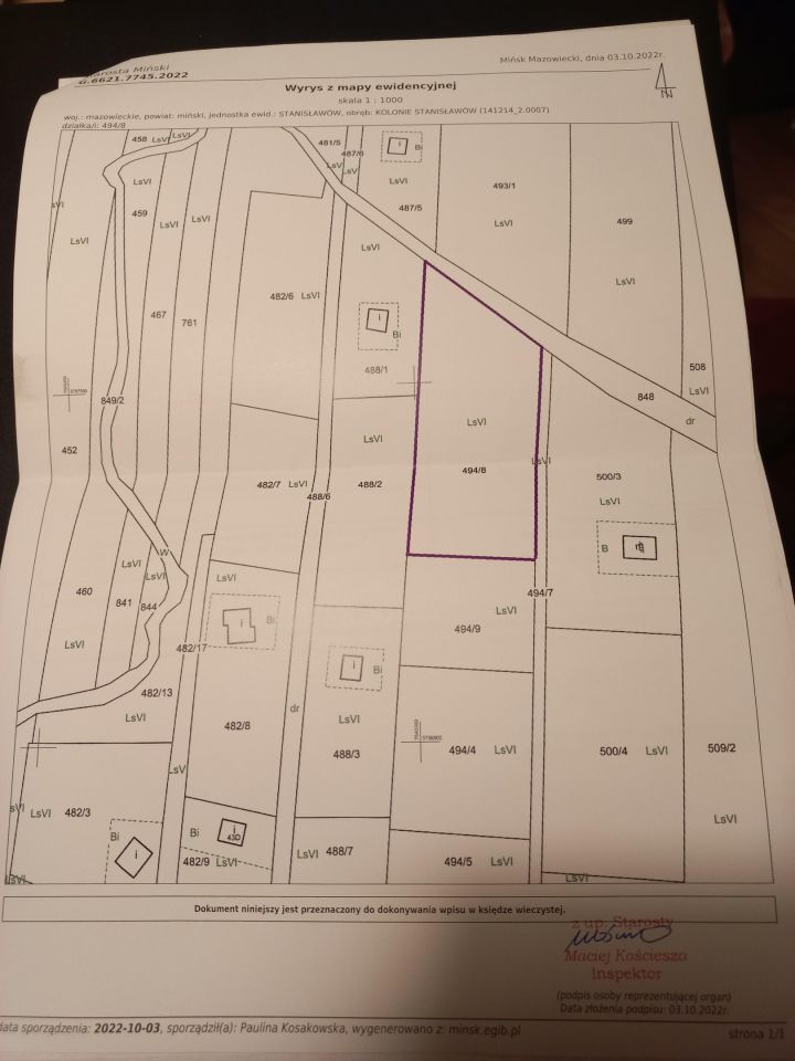 Działka leśna Kolonie Stanisławów. Zdjęcie 3