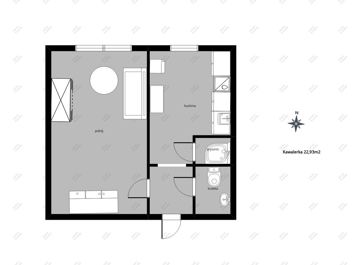 Mieszkanie 1-pokojowe Łódź Żabieniec, ul. Bolesława Limanowskiego. Zdjęcie 11