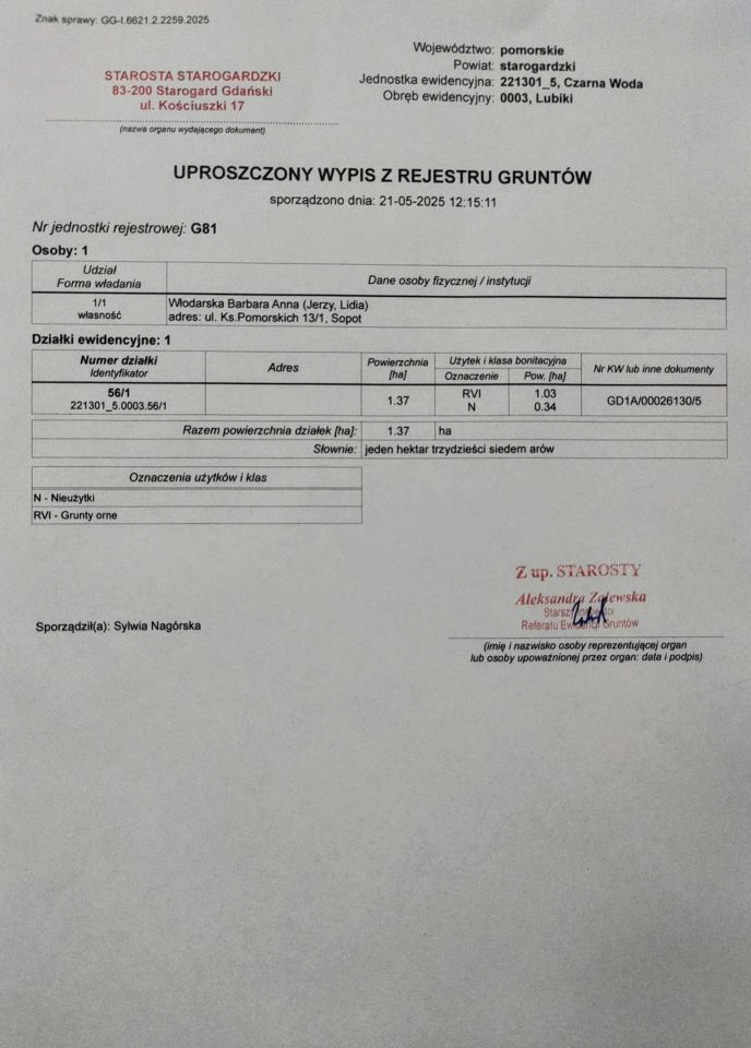 Działka siedliskowa Czarna Woda Lubiki. Zdjęcie 7