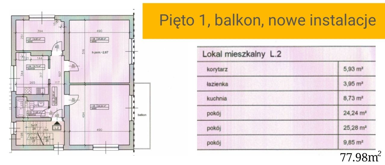 Mieszkanie 3-pokojowe Skawina, ul. Józefa I. Kraszewskiego. Zdjęcie 14