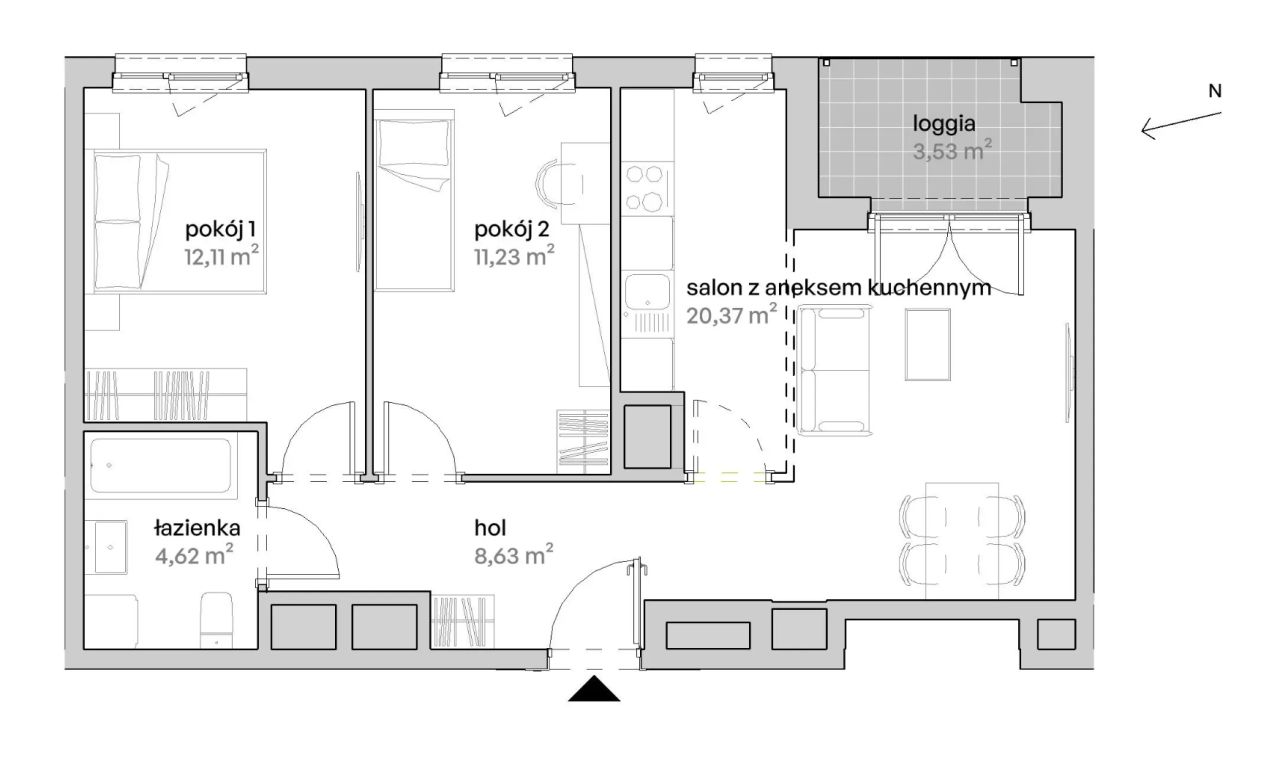 Mieszkanie 3-pokojowe Poznań Starołęka, ul. Unii Lubelskiej. Zdjęcie 7