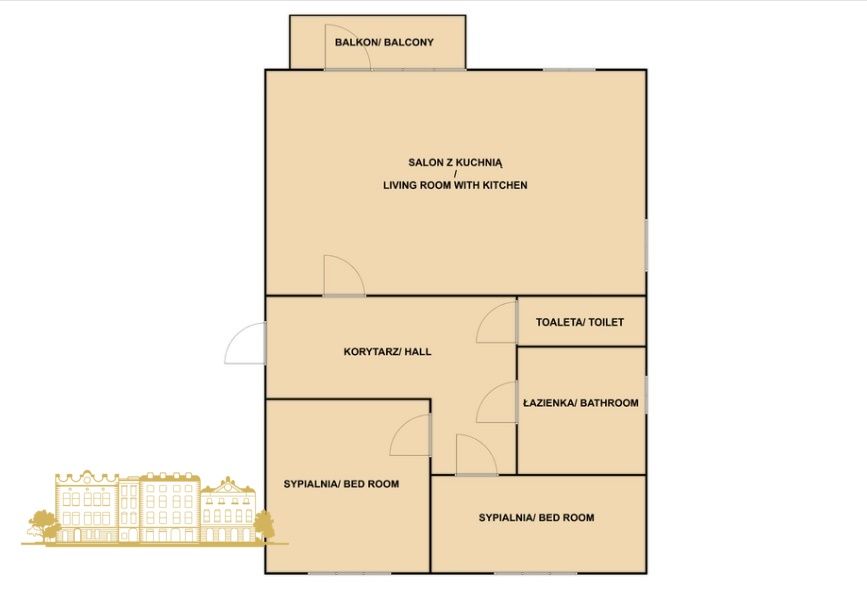 Mieszkanie 3-pokojowe Kraków Płaszów, ul. Gliniana. Zdjęcie 10