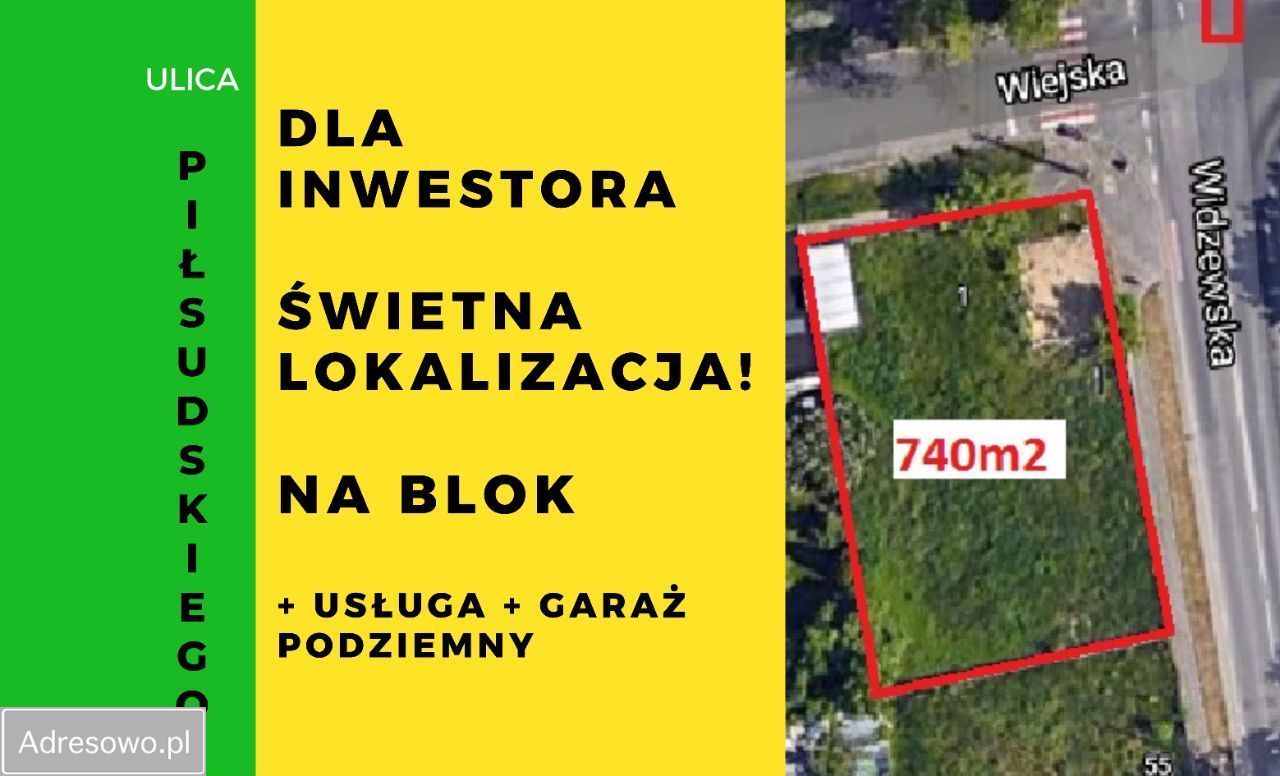 Działka inwestycyjna Łódź Widzew, ul. Widzewska