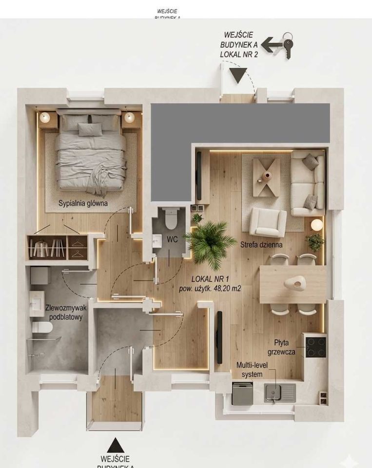 Mieszkanie 2-pokojowe Kalna, ul. Wypoczynkowa. Zdjęcie 2