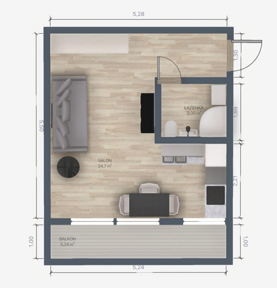 Mieszkanie 1-pokojowe Wrocław Stare Miasto, ul. Bolesławiecka