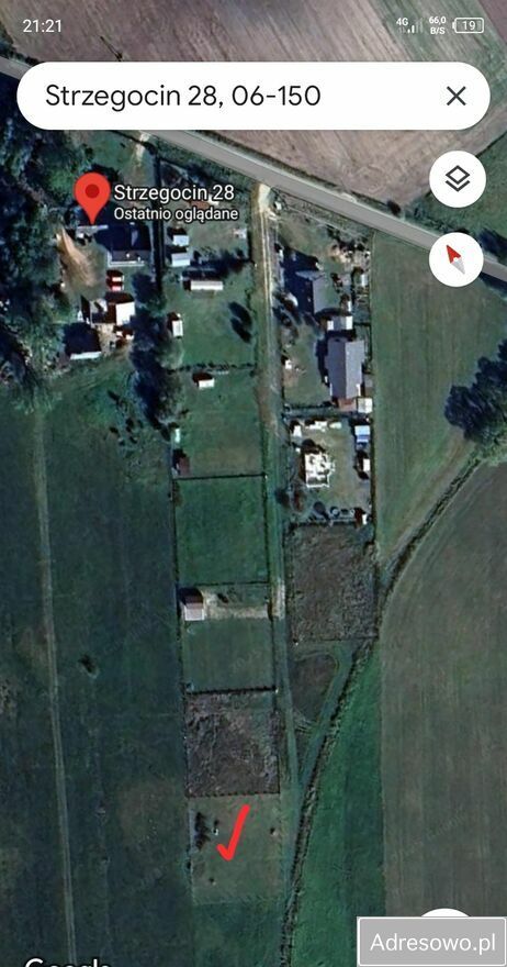 Działka budowlana Strzegocin
