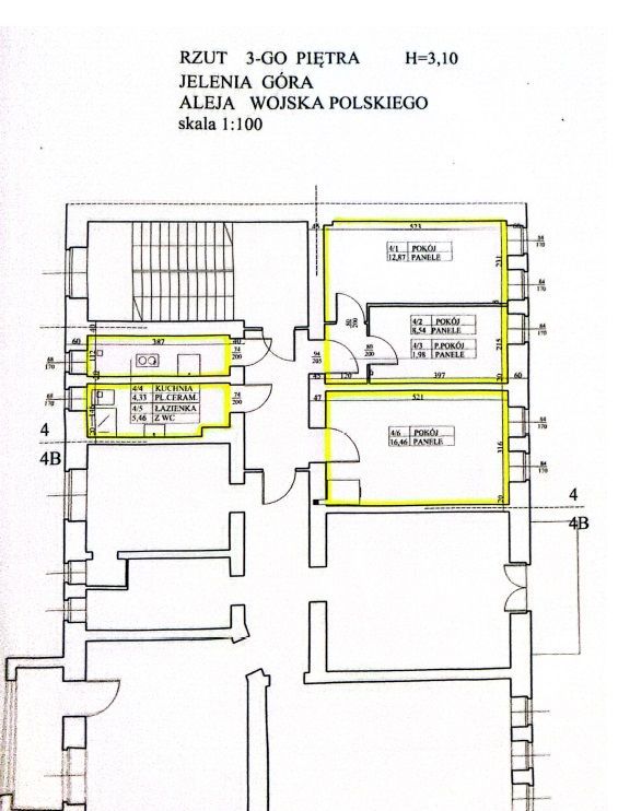 Mieszkanie 3-pokojowe Jelenia Góra, al. Wojska Polskiego. Zdjęcie 17