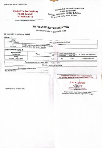 Działka rolna Rąbino. Zdjęcie 1