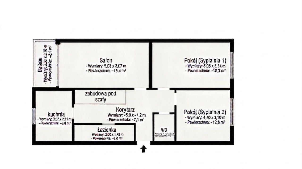 Mieszkanie 3-pokojowe Ostrołęka Centrum, ul. Celulozowa. Zdjęcie 6