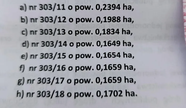 Działka budowlana Marchaty