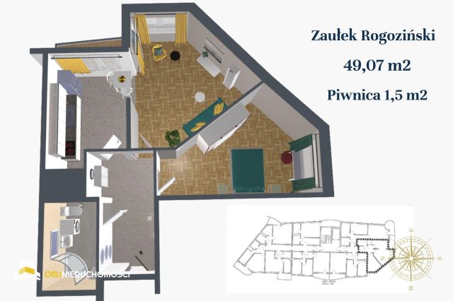 Mieszkanie 2-pokojowe Wrocław Psie Pole, ul. Zaułek Rogoziński. Zdjęcie 11