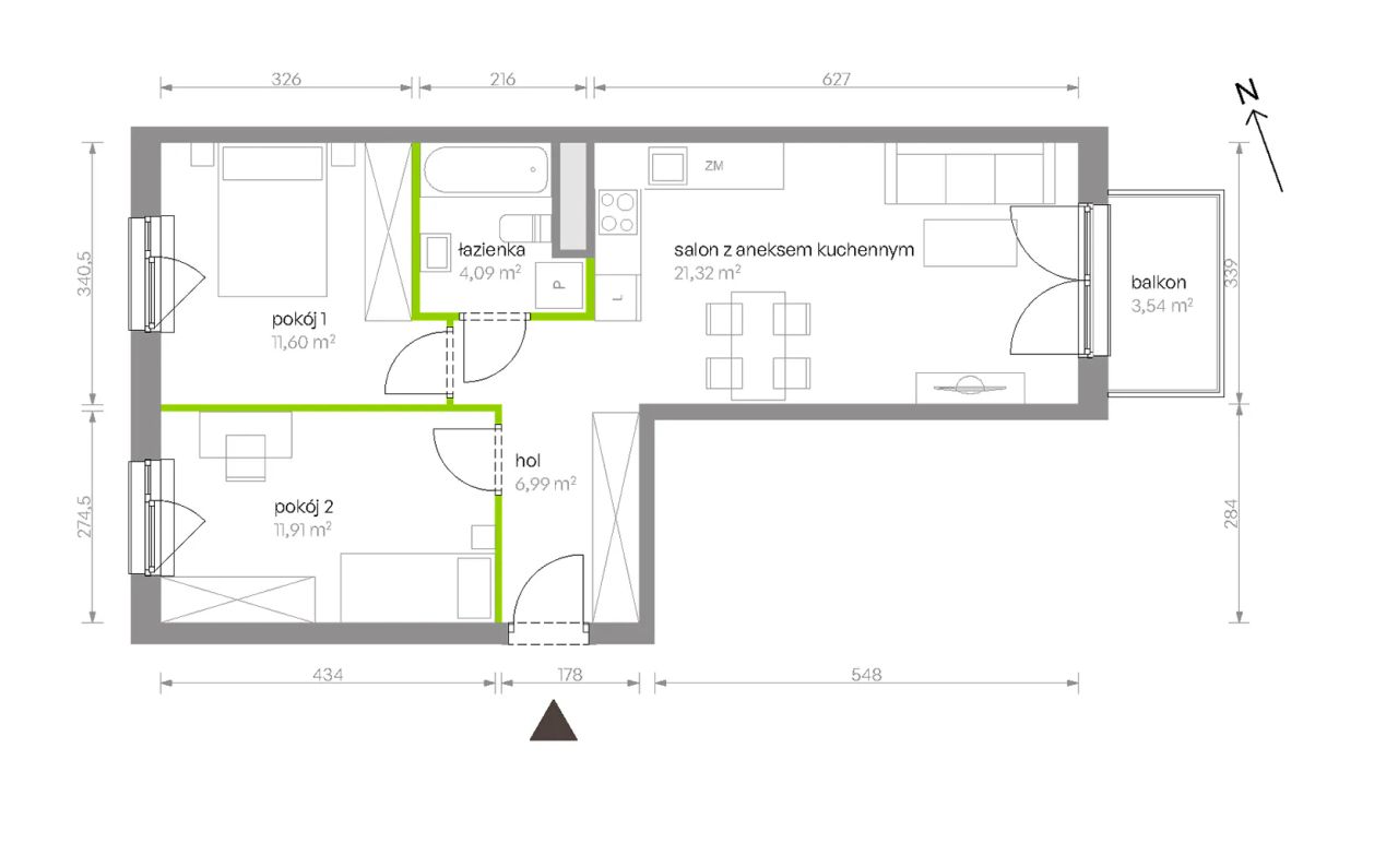 Mieszkanie 3-pokojowe Warszawa Chrzanów, ul. Szeligowska. Zdjęcie 8