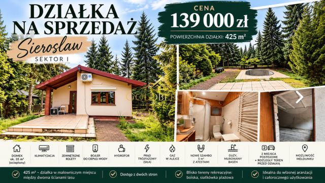 Działka rekreacyjna Sierosław. Zdjęcie 1