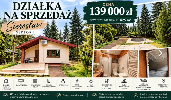 Działka rekreacyjna Sierosław