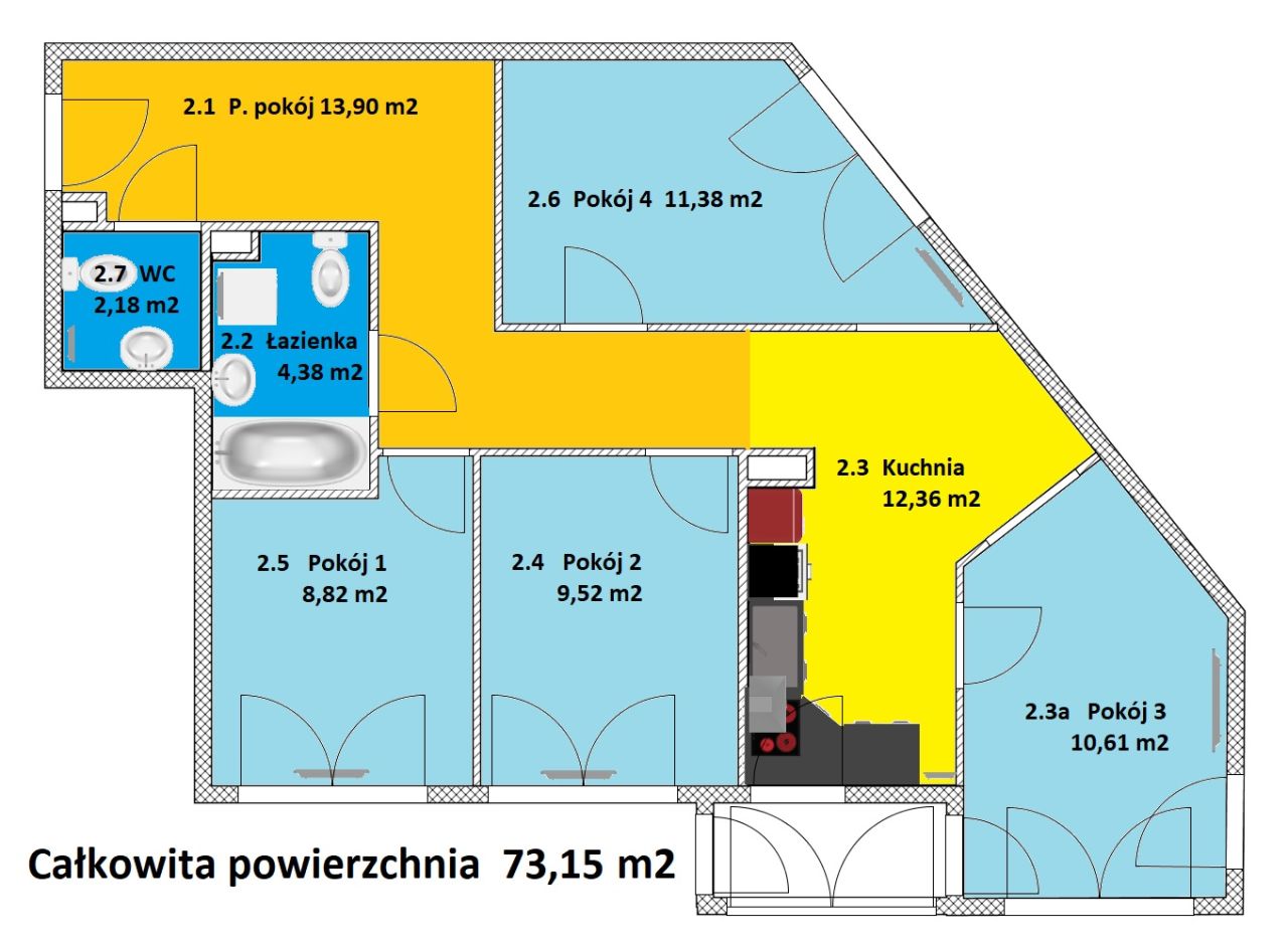 Mieszkanie 4-pokojowe Kraków Dębniki, ul. Pszczelna. Zdjęcie 16