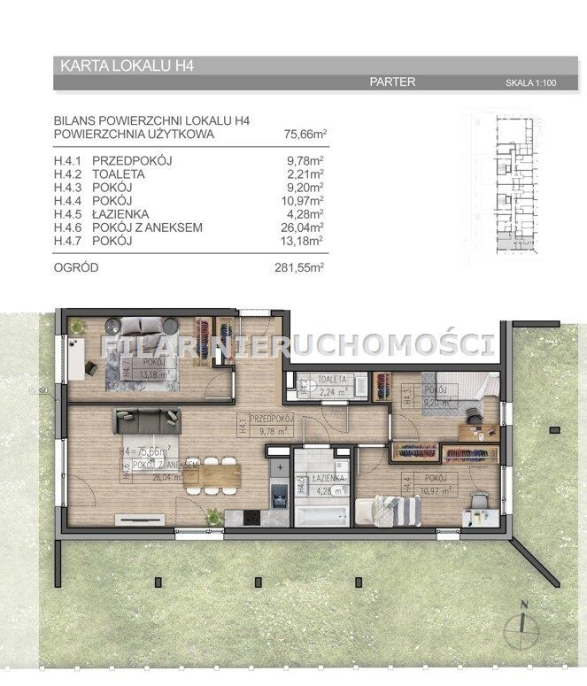 Mieszkanie 4-pokojowe Lubin Centrum. Zdjęcie 7