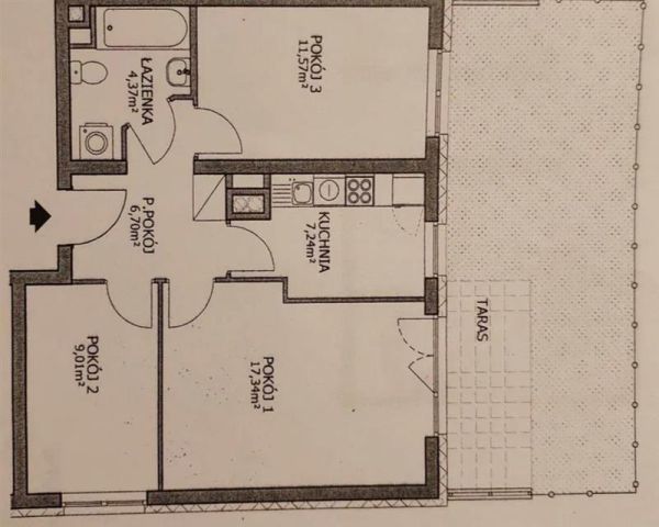 Mieszkanie 3-pokojowe Wrocław Lipa Piotrowska. Zdjęcie 13