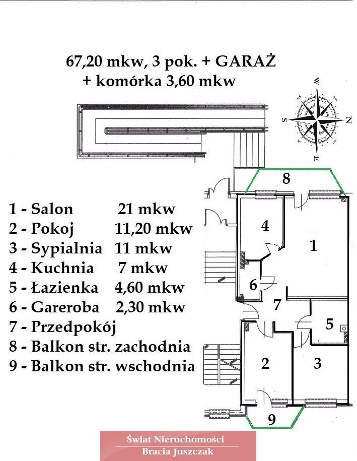 Mieszkanie 3-pokojowe Wrocław Kuźniki, ul. Pucka. Zdjęcie 10