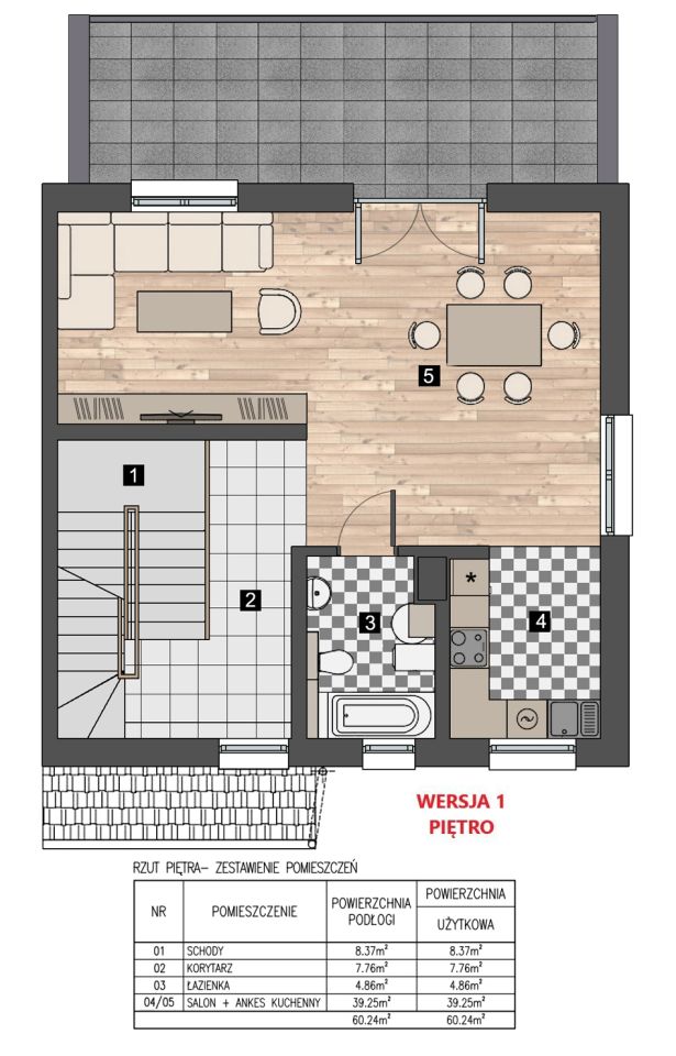 Mieszkanie 5-pokojowe Świątniki Górne, ul. Franciszka Bielowicza. Zdjęcie 8