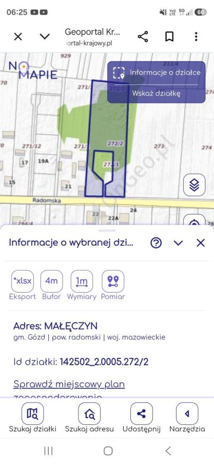 Działka budowlana Małęczyn Stary Małęczyn. Zdjęcie 2