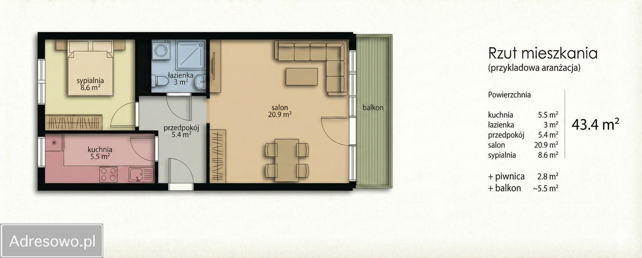 Mieszkanie 2-pokojowe Kraków Prokocim, ul. Leonida Teligi. Zdjęcie 8