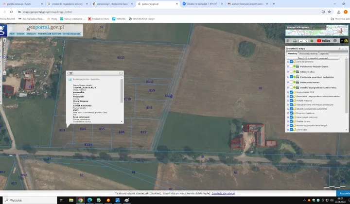Działka rolno-budowlana Zamek Kiszewski