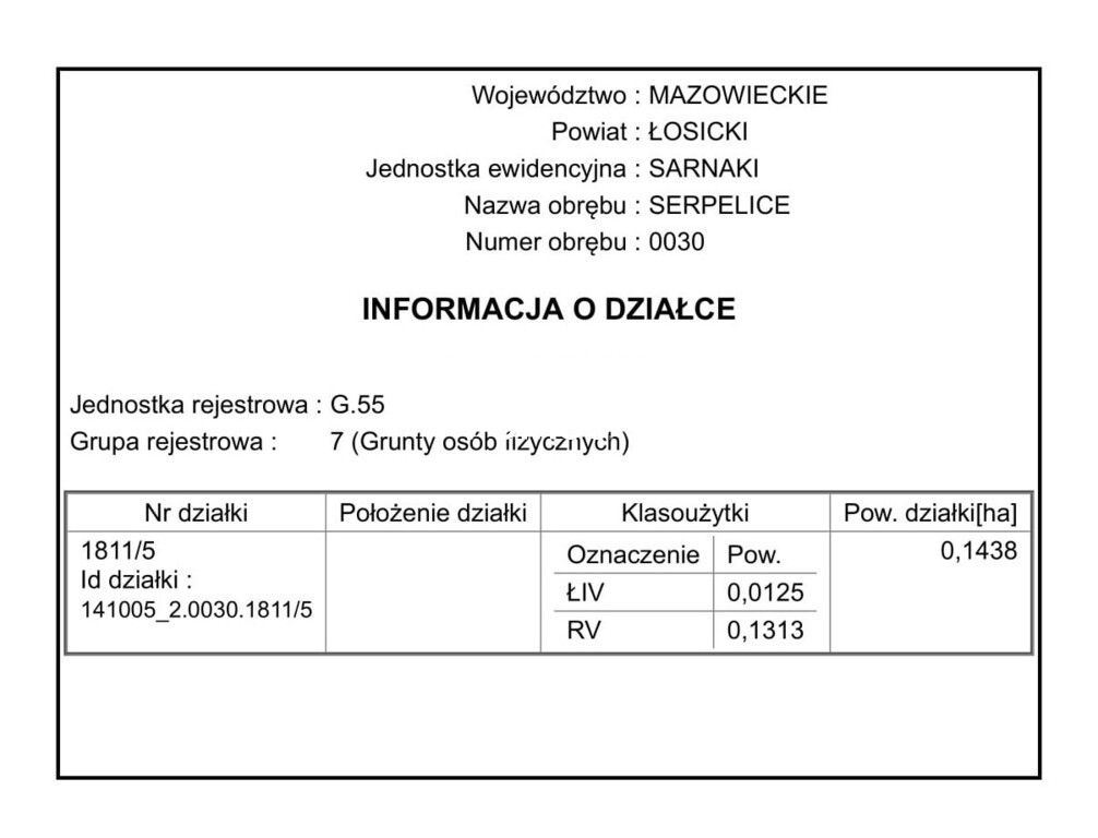 Działka Serpelice. Zdjęcie 11
