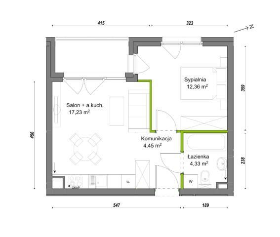 Mieszkanie 2-pokojowe Wrocław Ołtaszyn, ul. Orawska. Zdjęcie 8