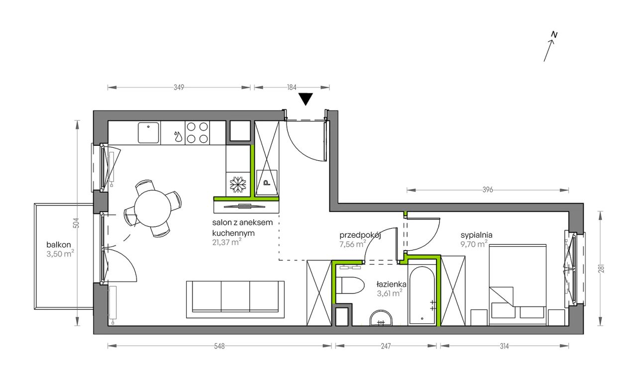 Mieszkanie 2-pokojowe Kraków Płaszów, ul. Myśliwska. Zdjęcie 25
