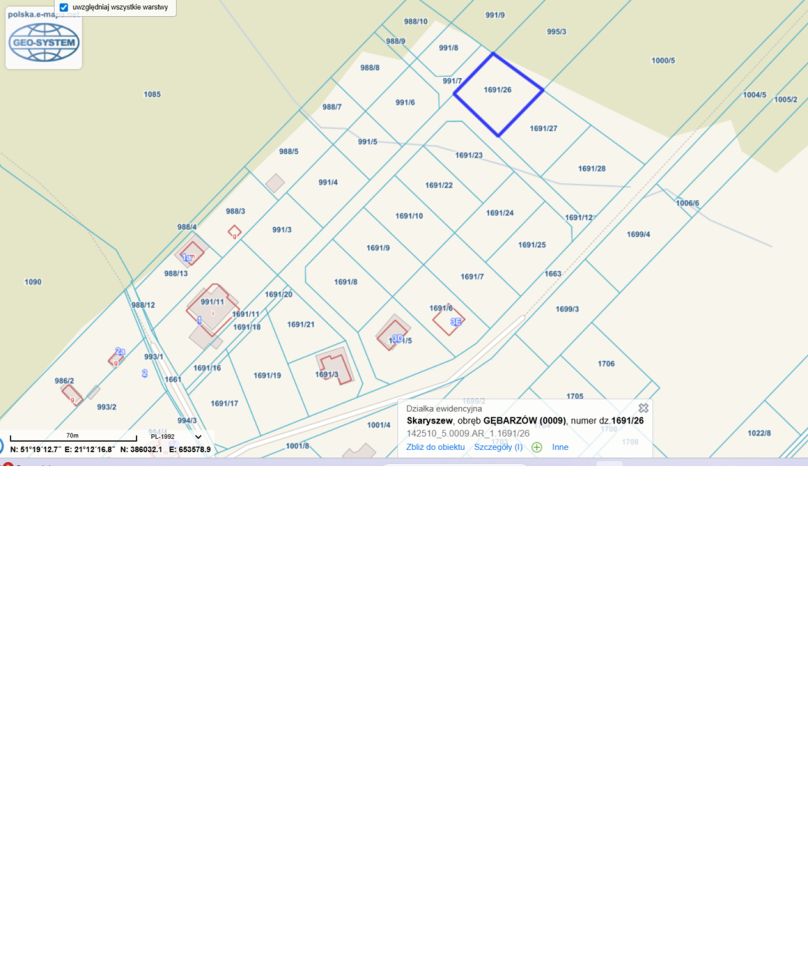 Działka budowlana Magierów