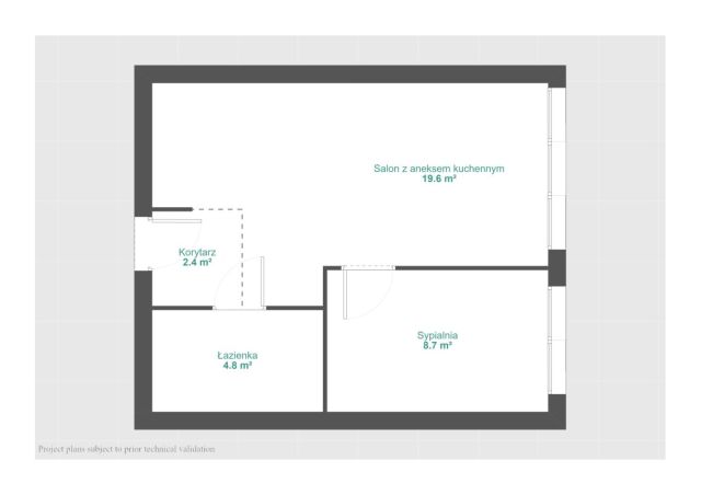 Mieszkanie 2-pokojowe Plewiska, ul. Miętowa. Zdjęcie 14