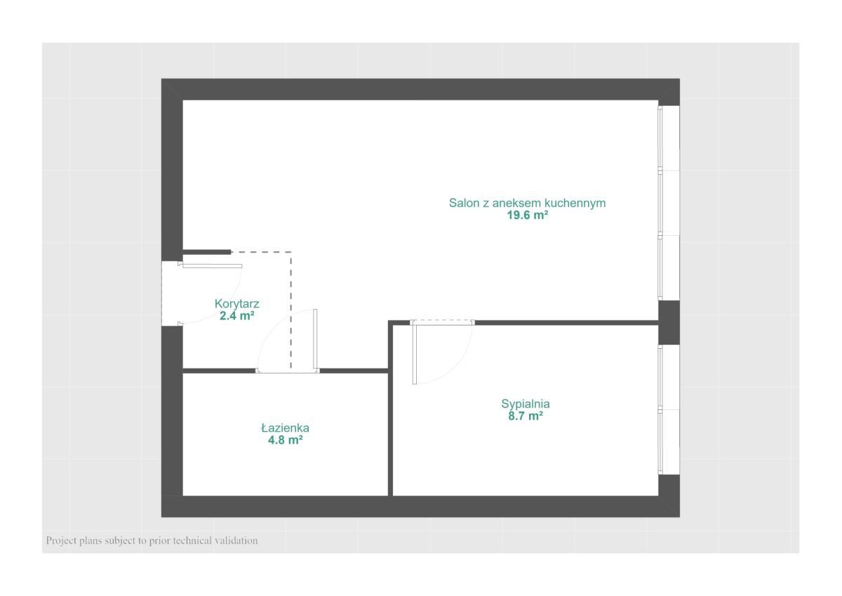 Mieszkanie 2-pokojowe Plewiska, ul. Miętowa. Zdjęcie 14