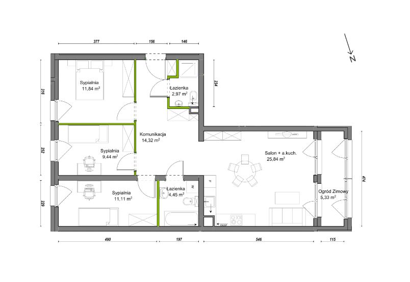 Mieszkanie 4-pokojowe Wrocław Ołtaszyn, ul. Orawska. Zdjęcie 8