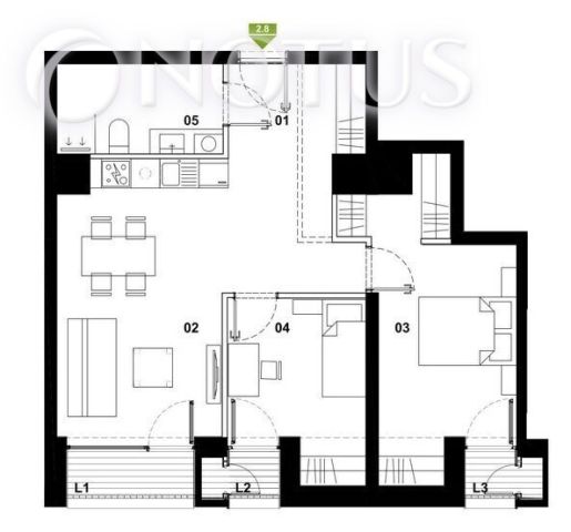 Mieszkanie 3-pokojowe Katowice, ul. Raciborska. Zdjęcie 4