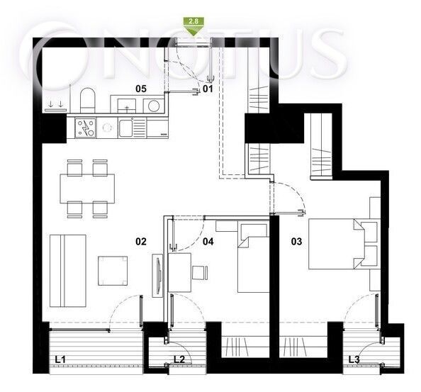 Mieszkanie 3-pokojowe Katowice, ul. Raciborska. Zdjęcie 4