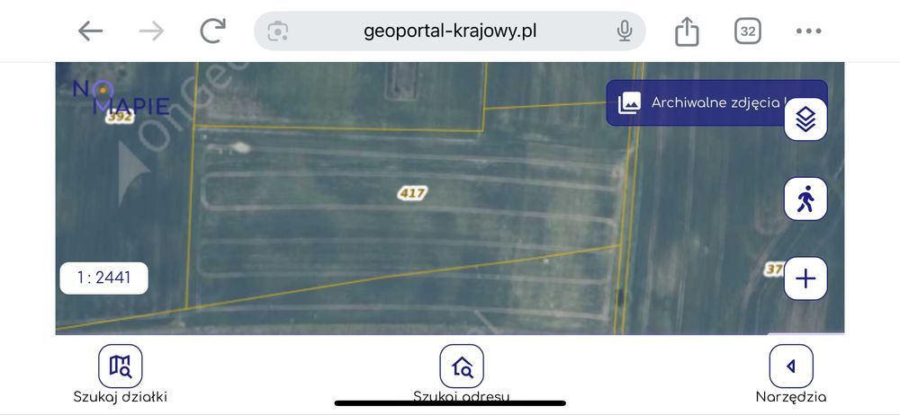 Działka rolna Ostrowite