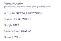 Działka budowlana Haczów. Zdjęcie 2