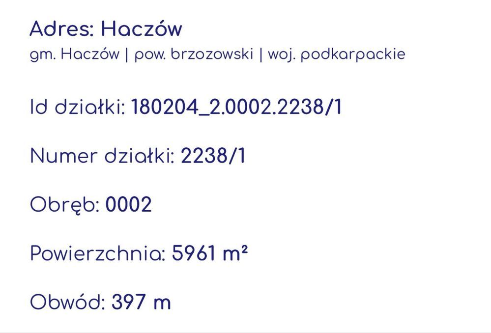 Działka budowlana Haczów. Zdjęcie 3