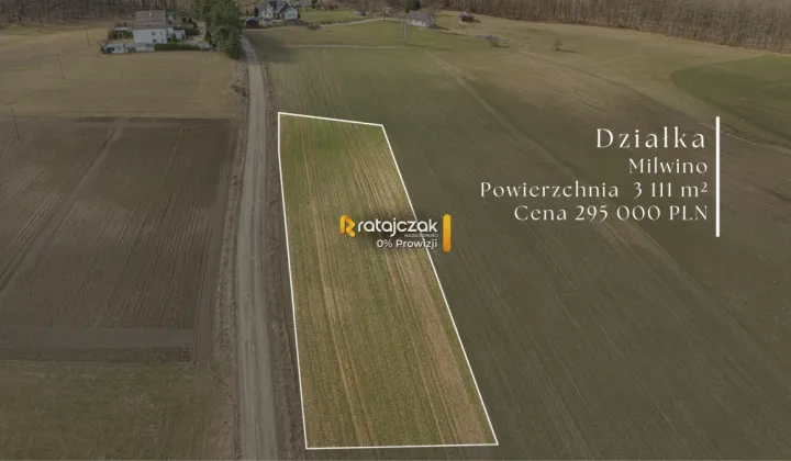 Działka inwestycyjna Milwino, ul. Rolnicza