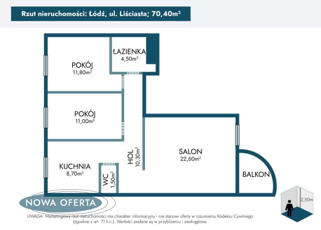 Mieszkanie 3-pokojowe Łódź Bałuty, ul. Liściasta. Zdjęcie 31