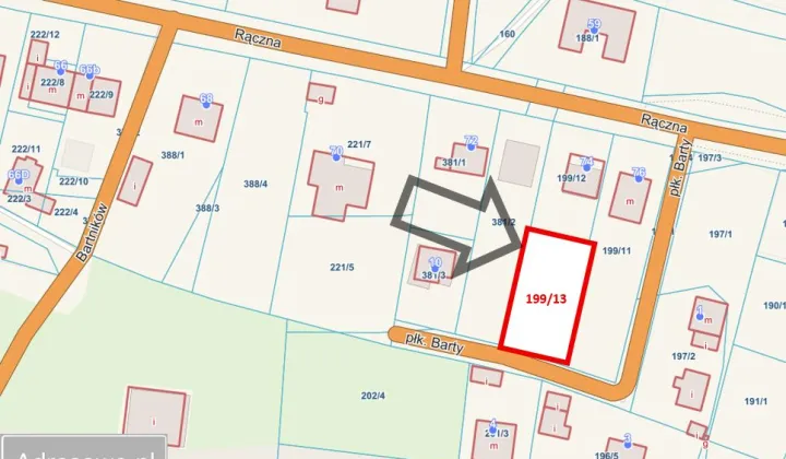 Działka inwestycyjna Kraków Podgórze, ul. Rączna