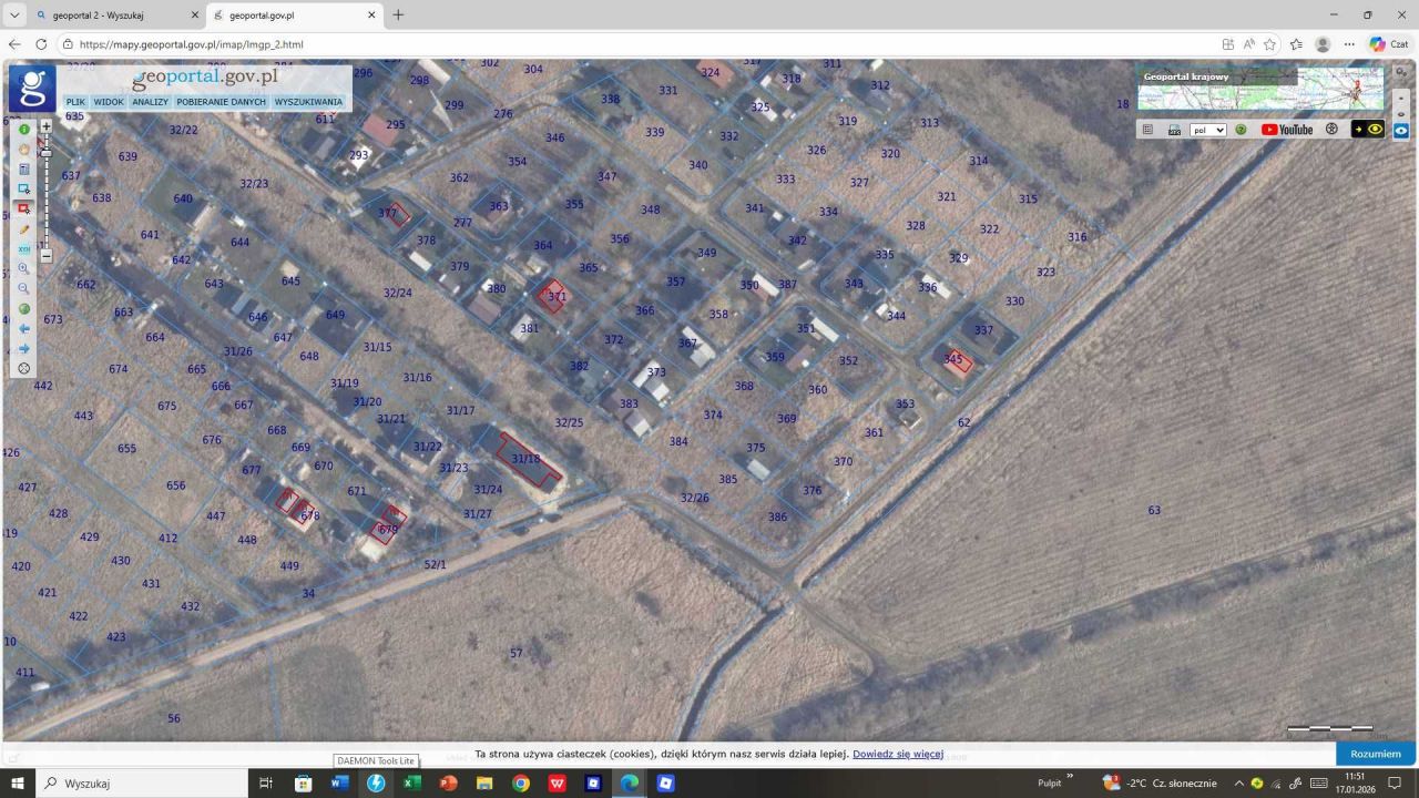 Działka rekreacyjna Dębina