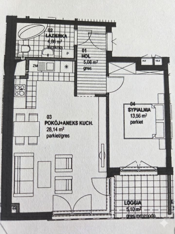 Mieszkanie 2-pokojowe Pruszków Centrum, ul. Wołowskiego. Zdjęcie 8