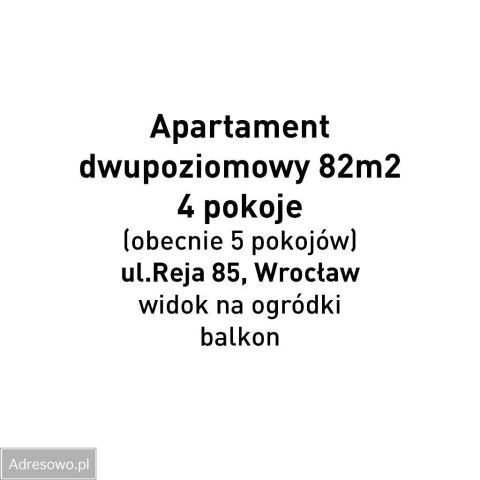 Mieszkanie 4-pokojowe Wrocław Ołbin, ul. Mikołaja Reja. Zdjęcie 1
