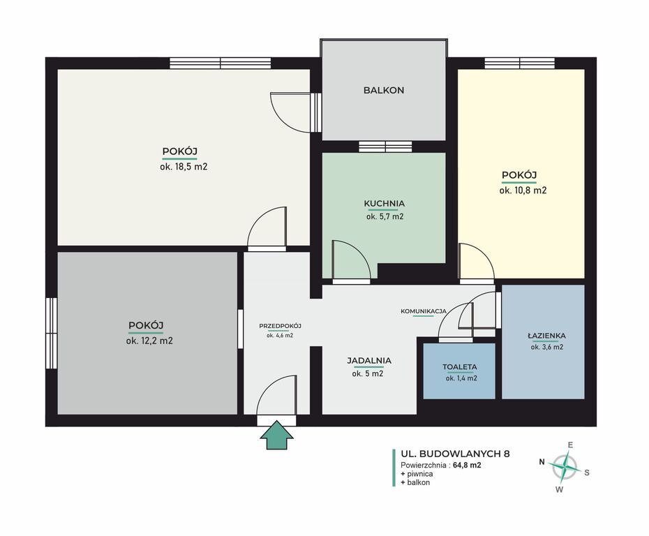 Mieszkanie 3-pokojowe Szczecinek, ul. Budowlanych. Zdjęcie 25