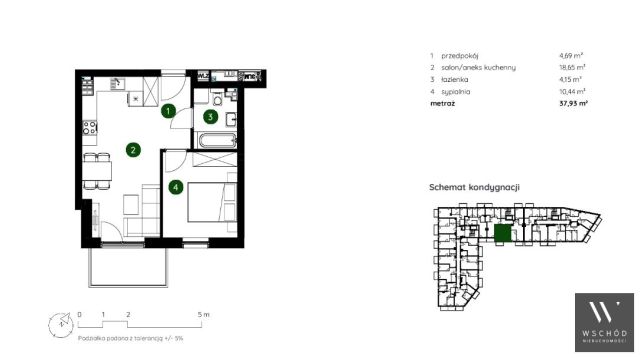 Mieszkanie 2-pokojowe Kraków. Zdjęcie 2