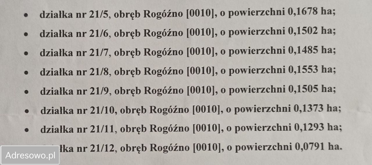 Działka budowlana Rogóźno. Zdjęcie 5