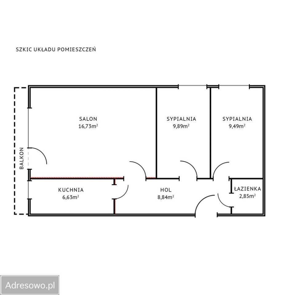 Mieszkanie 3-pokojowe Warszawa Mokotów, ul. Cieszyńska. Zdjęcie 6