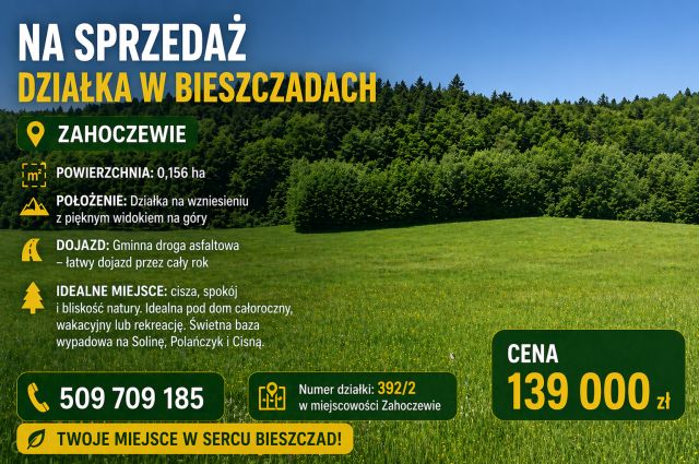 Działka budowlana Zahoczewie. Zdjęcie 1